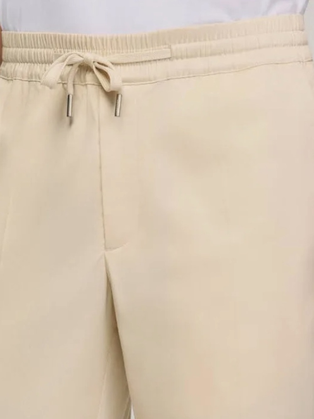 Sandro Cream Drawstring Jogger Pants